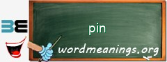 WordMeaning blackboard for pin
